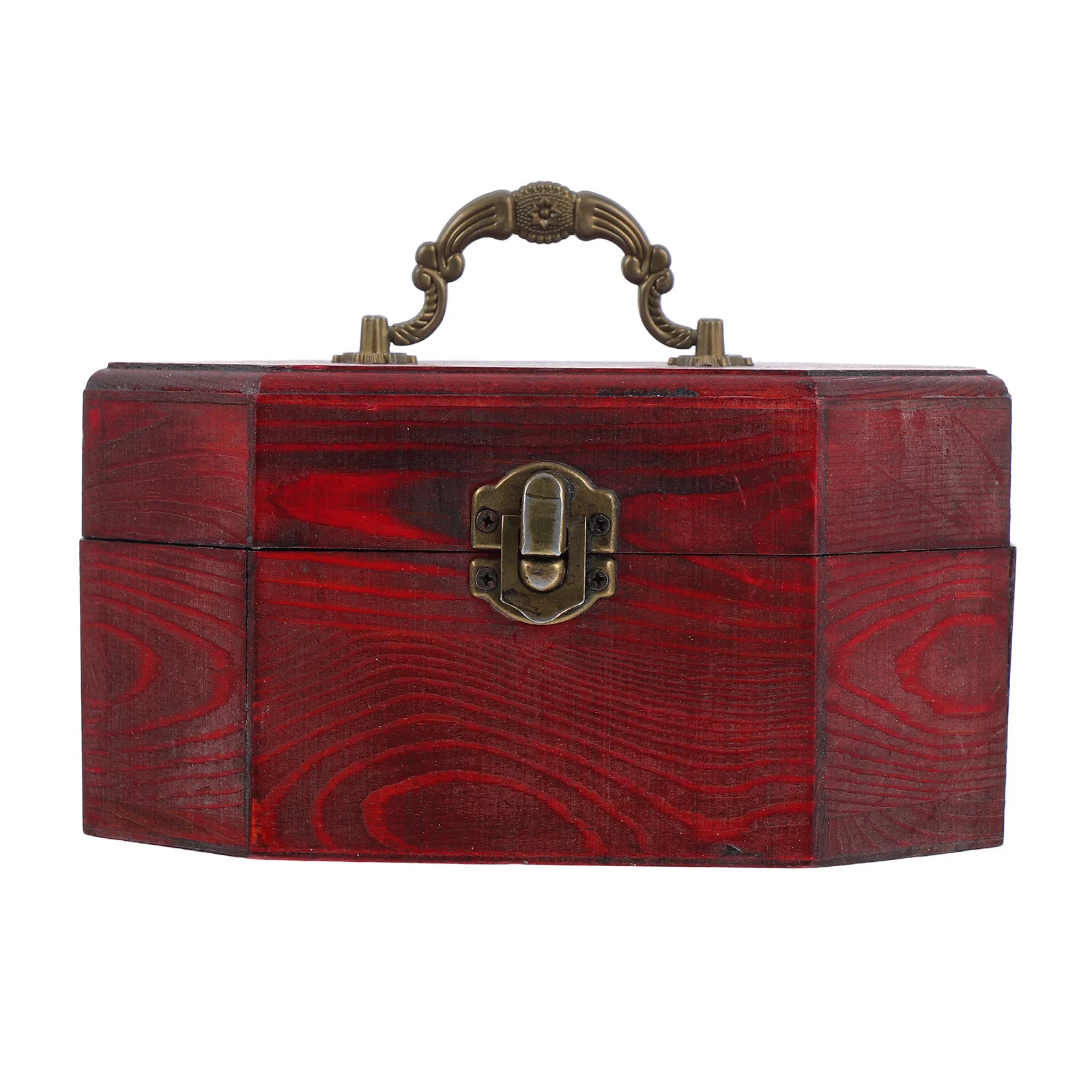 

Solid Wood Retro Storage Box Vintage Wooden Treasure Chest Portable Decorative Jewelry Organizer Keepsake Trinket Holder Desktop