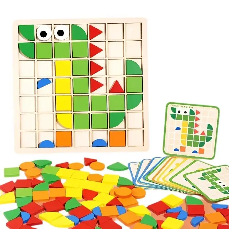 Montessori Cognitiepuzzelbord Logische training Matching Game Vroeg educatief speelgoed Cadeaus voor kinderen Kinderen Baby