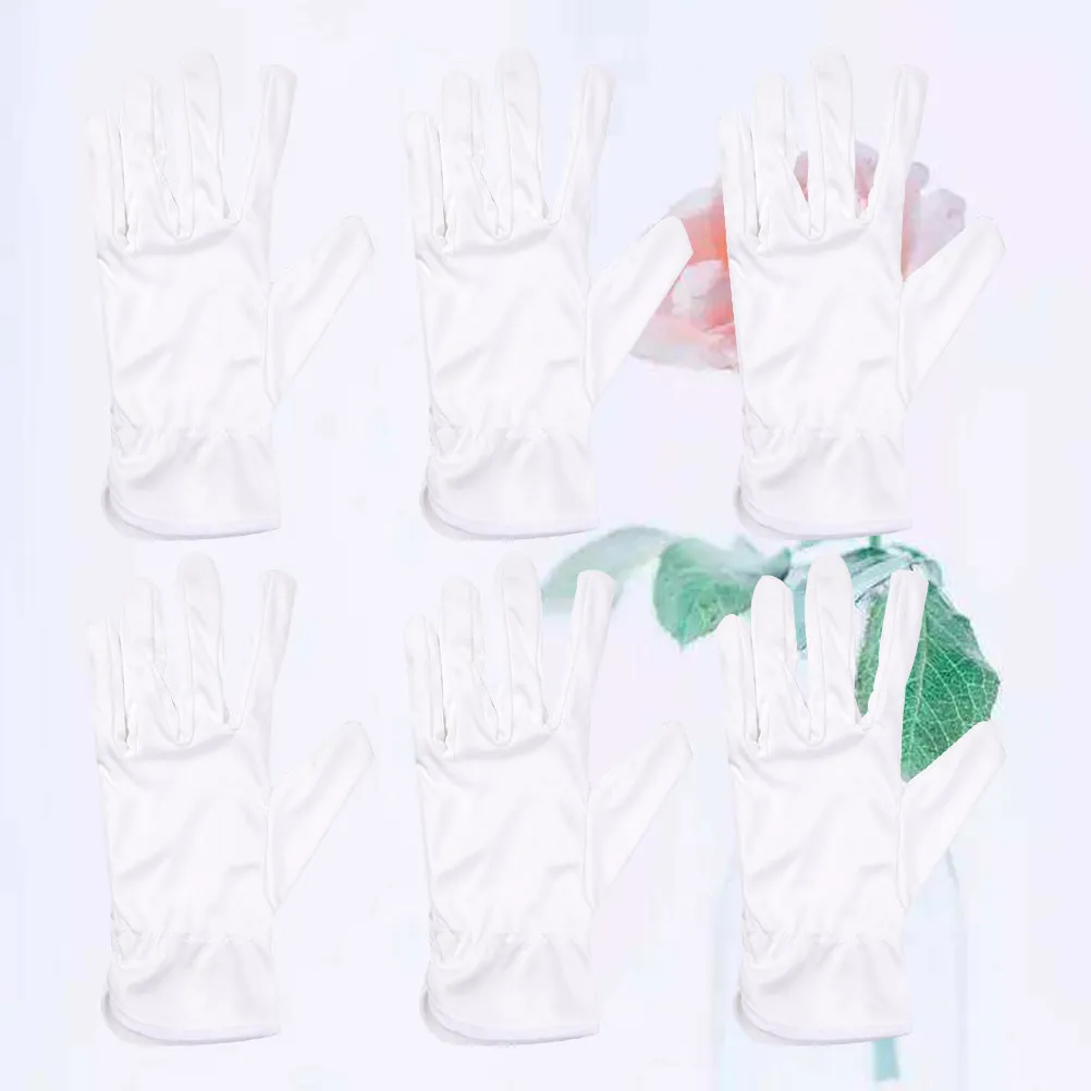 10Pair Dust-Free Protective Gloves Lightweight Fiber Safety Work Gloves for Industrial Gardening Jewelry Coin Inspection