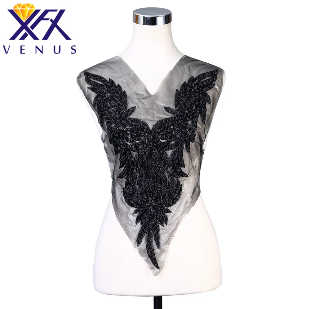 XFX VENUS Pretty Sewing Stone Beads Patches Beaded Patches Rhinestone Appliques Bodice Crystal Patch for Dresses