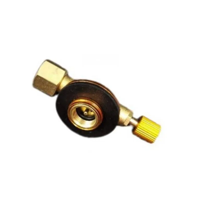 Outdoor Burner Deflation Valve Switch Flat Gas Tank Adapter Connector Converter Air Guide Valve