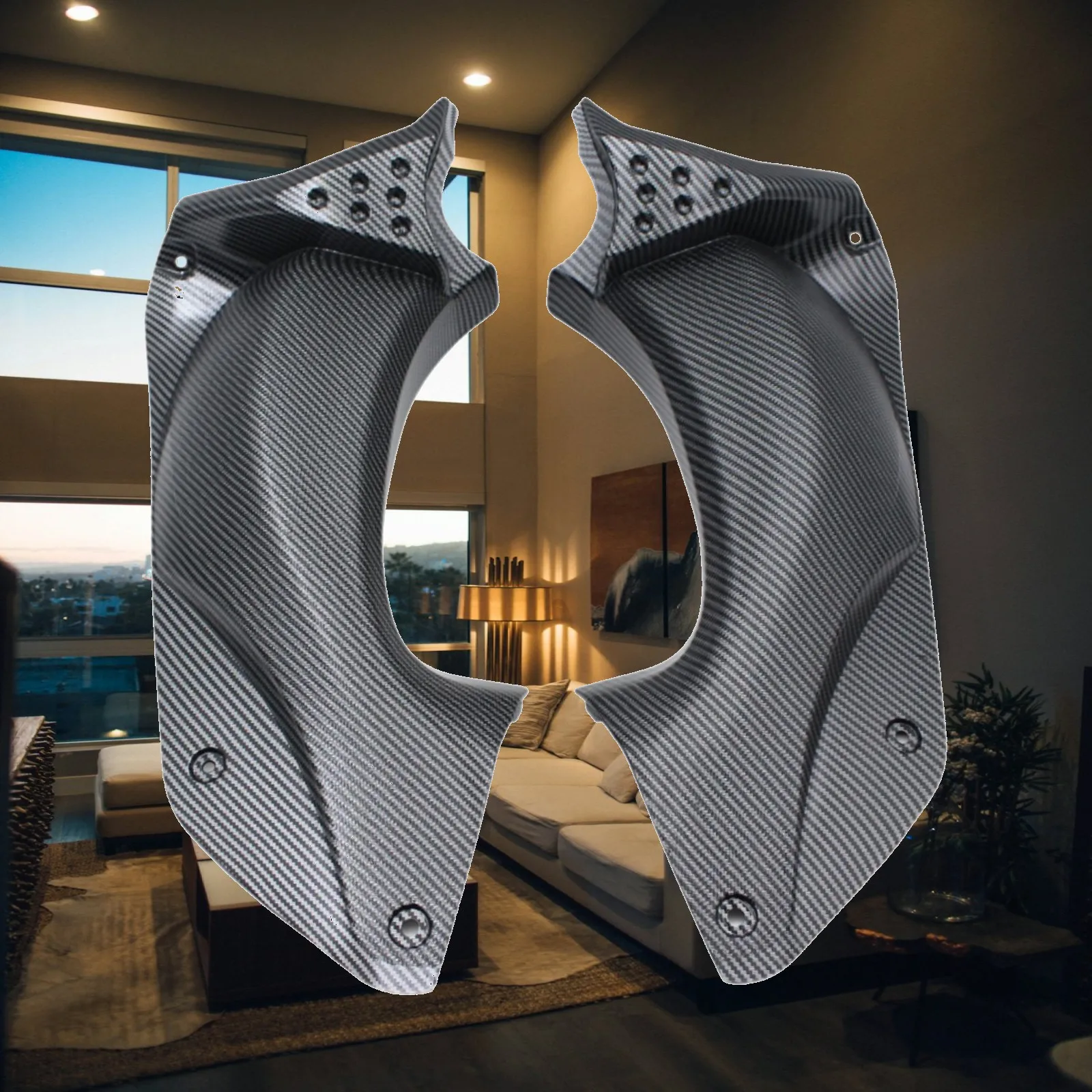 1 Pair Motorcycle Fairing Professional Easy Installation Spare Part Replacement Air Duct Side Cover for Kawasaki 2006-2011