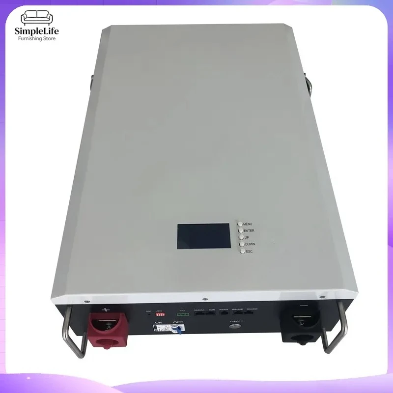 51.2V 100Ah Lithium Battery 5120Wh Solar Energy Storage System Photovoltaic Power Wall Home Backup Off Grid Inverter