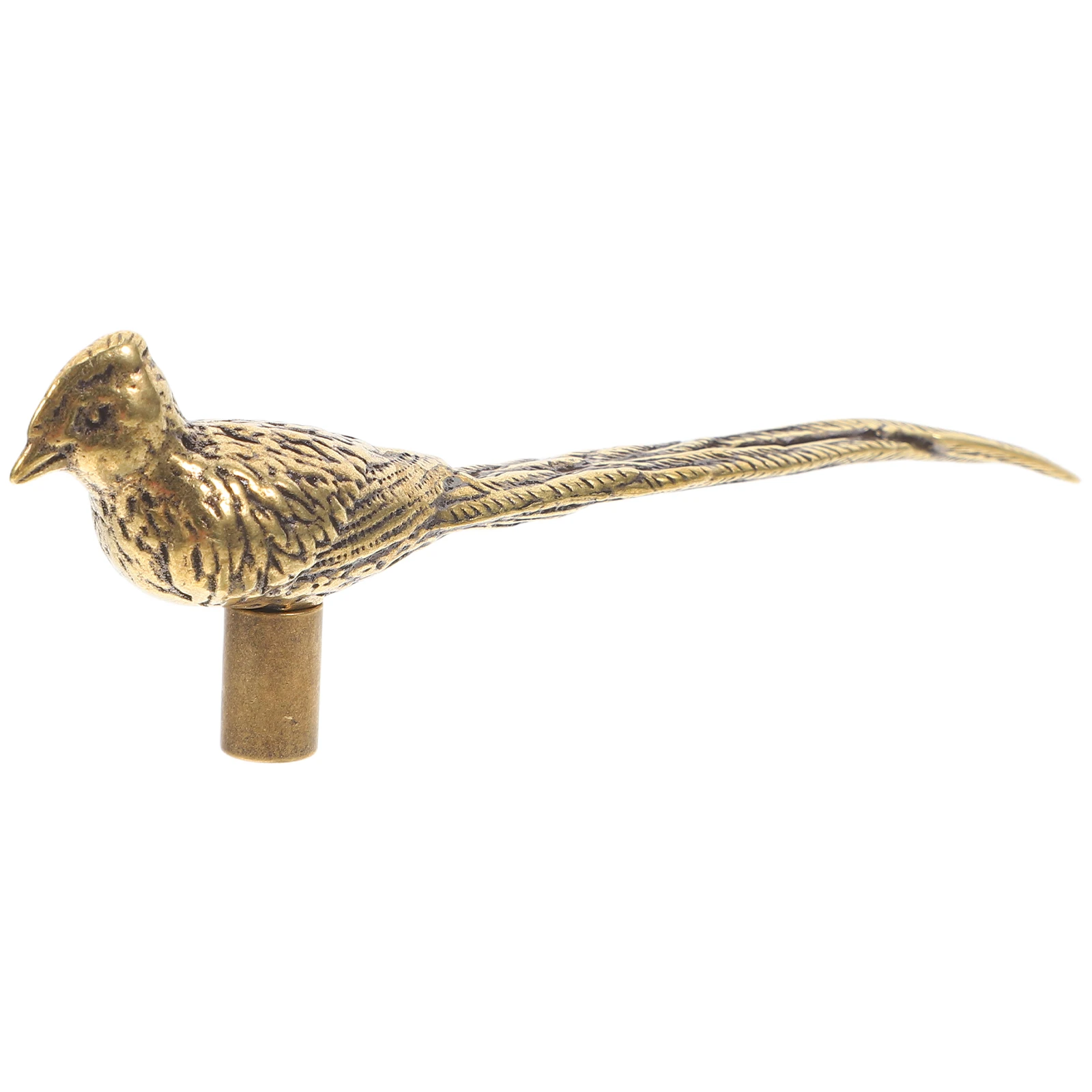 

Латунные ручки для ящиков шкафа H les Golden Bird, уникальный дизайн с длинным хвостом, винтажные дверные ручки, мебельная фурнитура, прочный, надежный