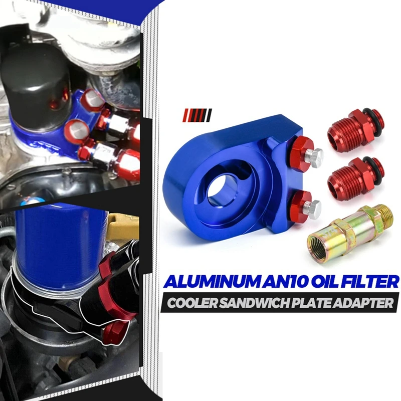 super-sale-aluminum-oil-cooler-kit-oil-filter-sandwich-adapter-for-turbo-t3-t4-engine-plate-10an