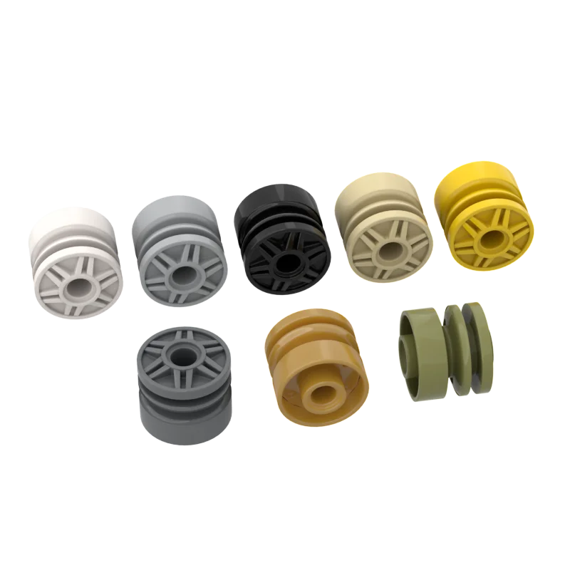 Rainbow Pig MOC Parts 55981 20896 Wheel 18mm D. x 14mm 56891 Tire Compatible Bricks DIY Assmble Building Block Particle Toys