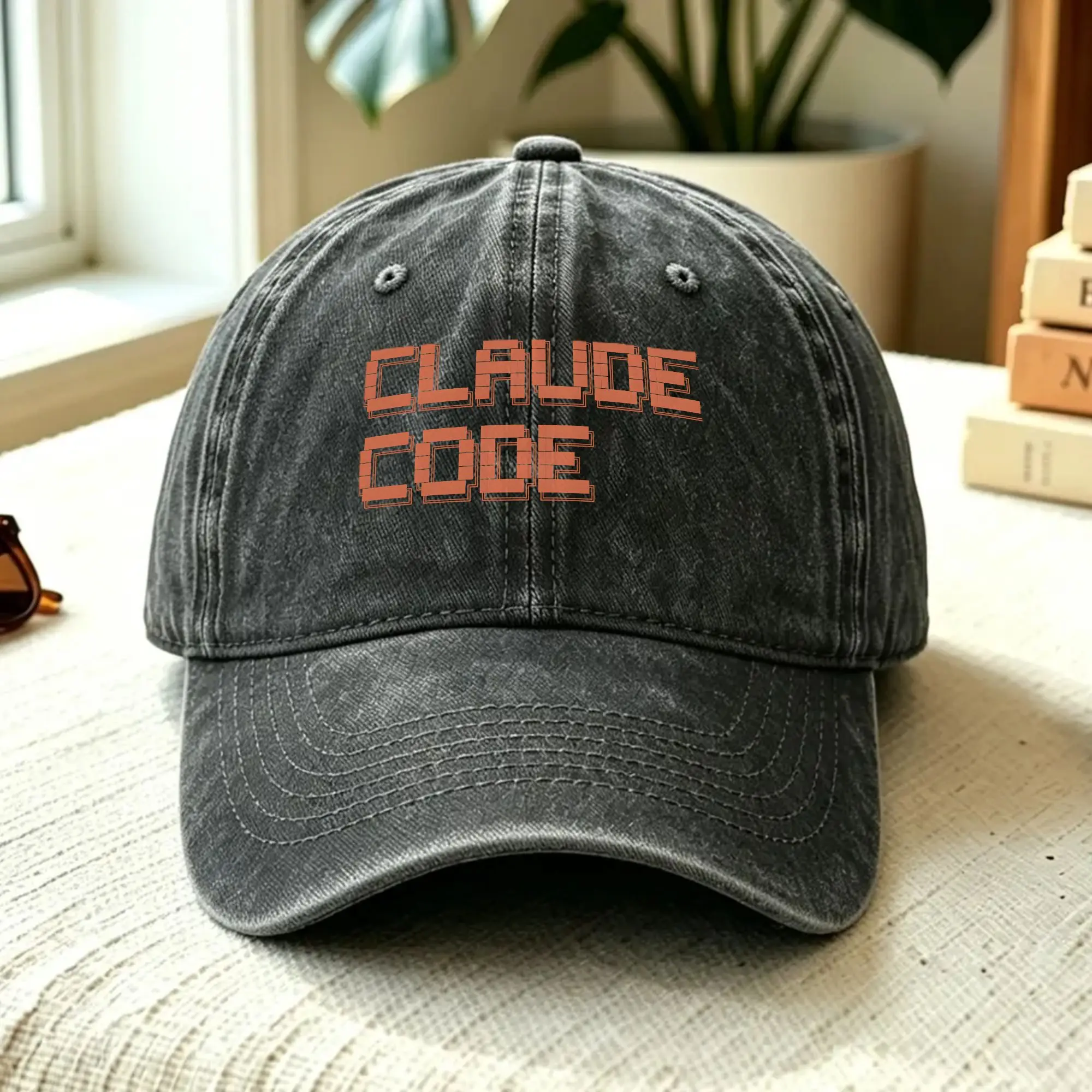 Claude Code Ai Washed Baseball Cap  Design Print Sun Trucker Hat Summer Unisex Men Kpop Rock Baseball Caps