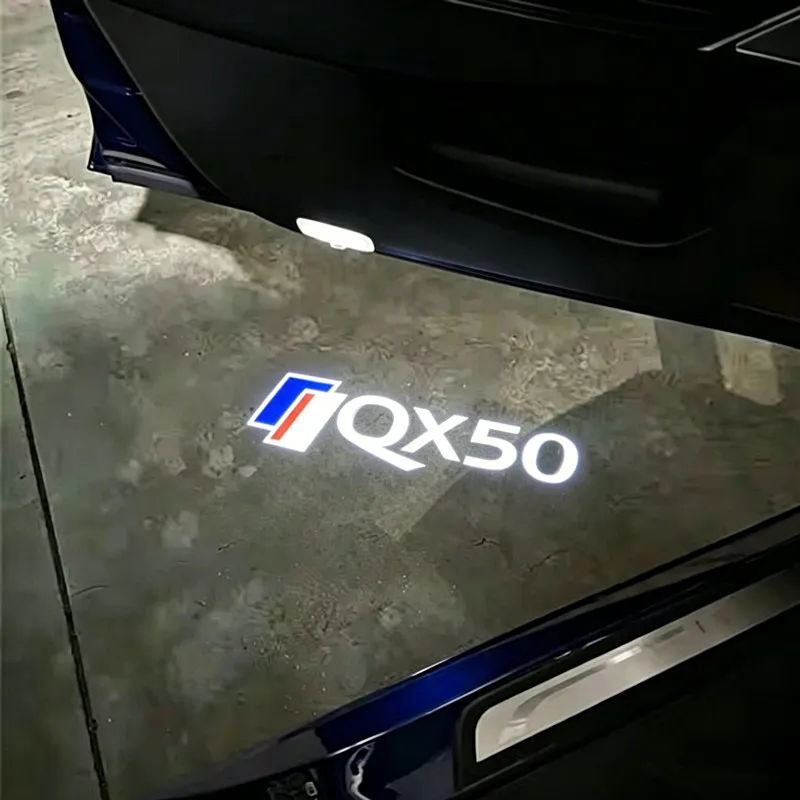 2 Stück LED-Autotür-Willkommenslichter, Einstiegsbeleuchtung, Projektor-Zubehör für Infiniti QX50 Q50 2013-2022 M37 FX35 FX37 Q60 G37 FX50