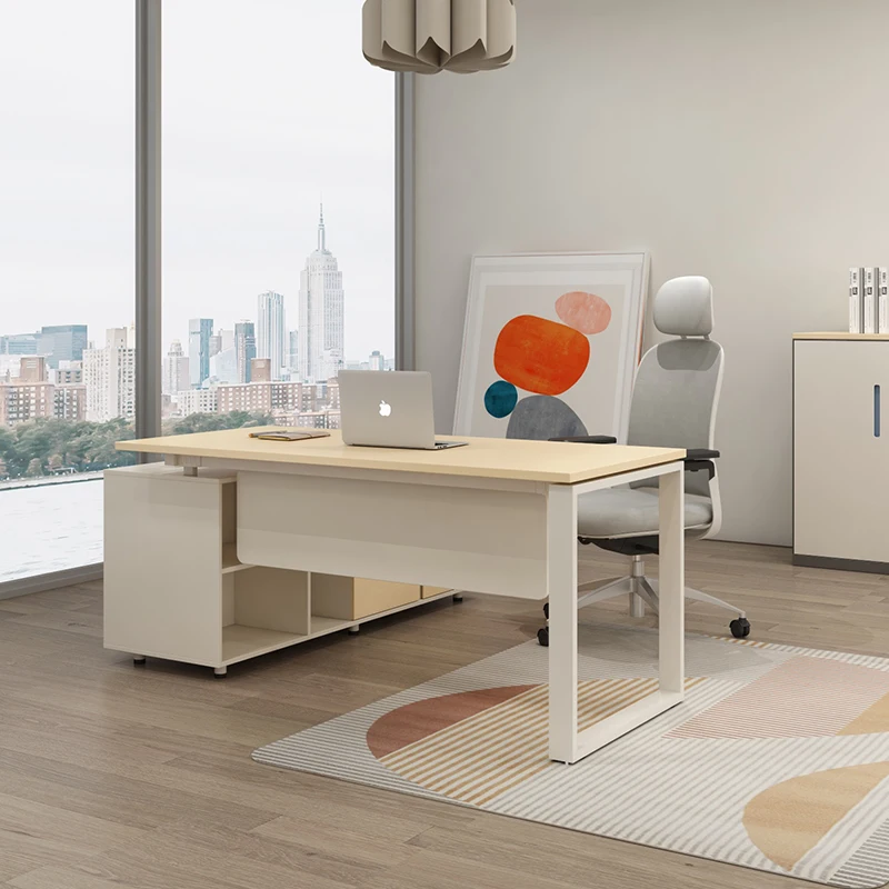 

Modern Pc Laptop Working Table Executive Office Desk With Cabinet Single Computer Desk for Office