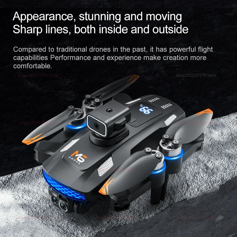 New M6 RC Drone 8K HD Camera WIFI With Screen Remote Control For Beginners Professional Airplane Video Quadcopter UAV Toys Gifts