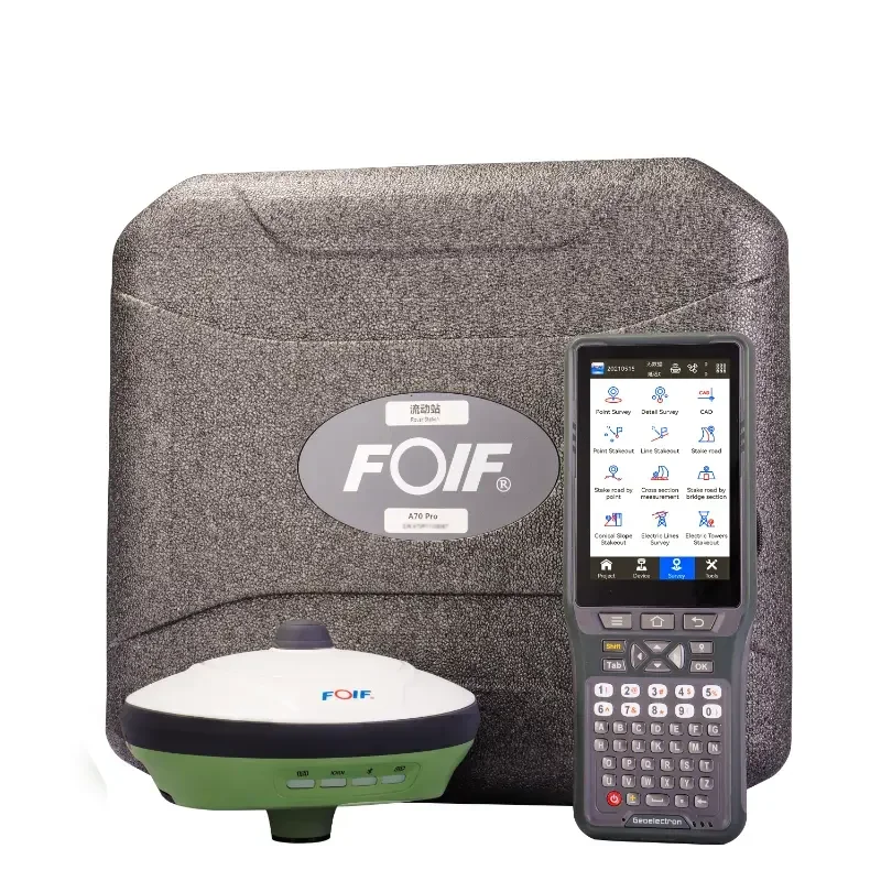 เครื่องรับสัญญาณ GPS ความเร็วสูง FOIF A70 PRO แบบสองความถี่ พร้อม IMU สำหรับการสำรวจแบบเอียง GPS GNSS RTK