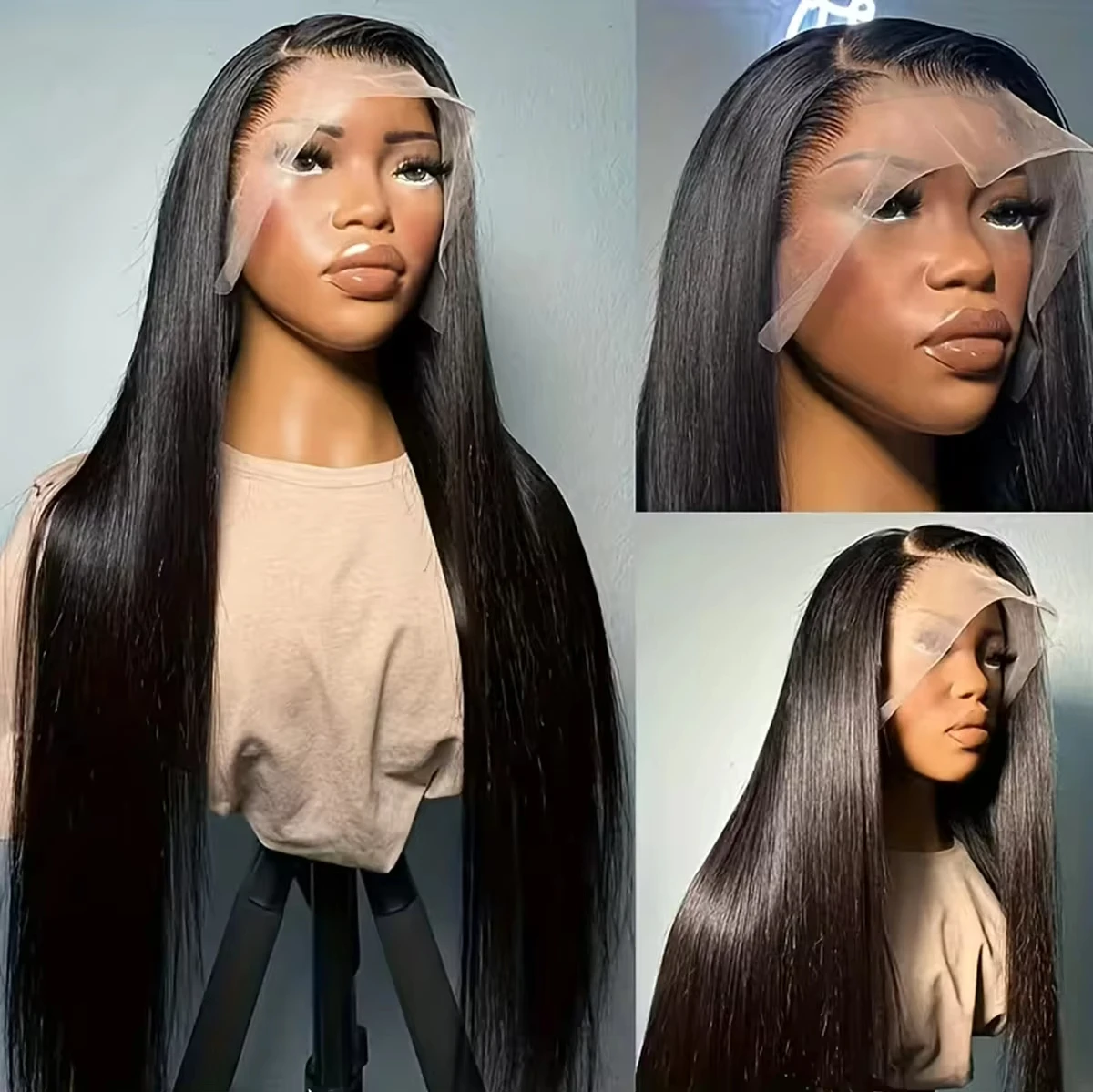 

Bone Straight 13x6 Hd Lace Frontal Human Hair Wig 30 40 Inch 13x4 Brazilian Pre Plucked Hair Wig Human Hair Wigs For Black Women