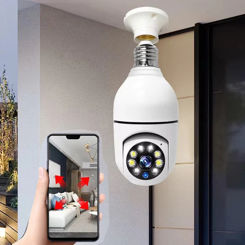 Bulb E27 2.4G Wifi Mini IP Camera Smart Night Vision Indoor Network Security Monitor Surveillance Camera