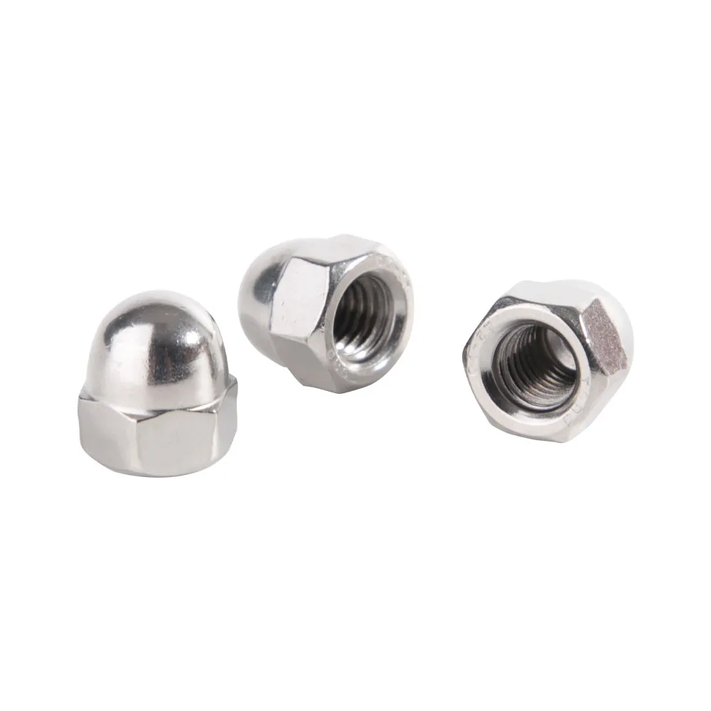 A2 Acorn Cap Nut DIN1587 304 Stainless Steel Metric Dome Hex Nuts Coarse Thread Hardware Accessorries M3 M4 M5 M6 M8 M10 M12 M14