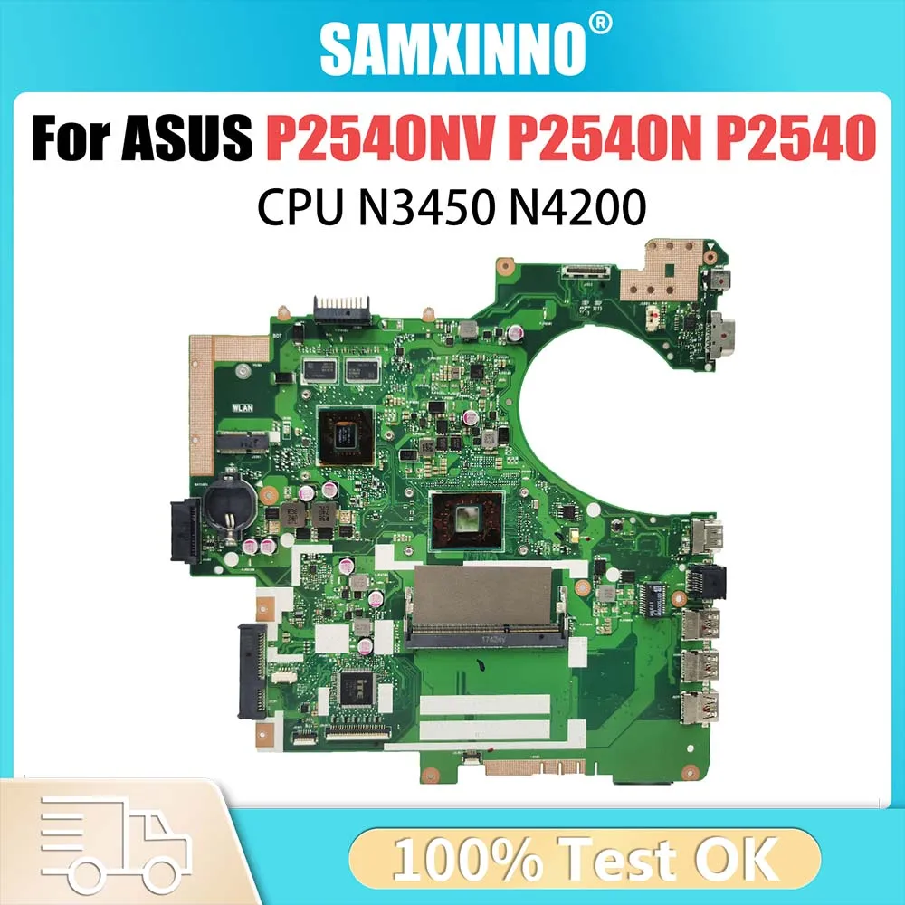 

Notebook Mainboard For Asus P2540NV P2540 P2540NV P2540N Laptop Motherboard with N3450 N4200 CPU GT920MX-V2G GPU Systemboard