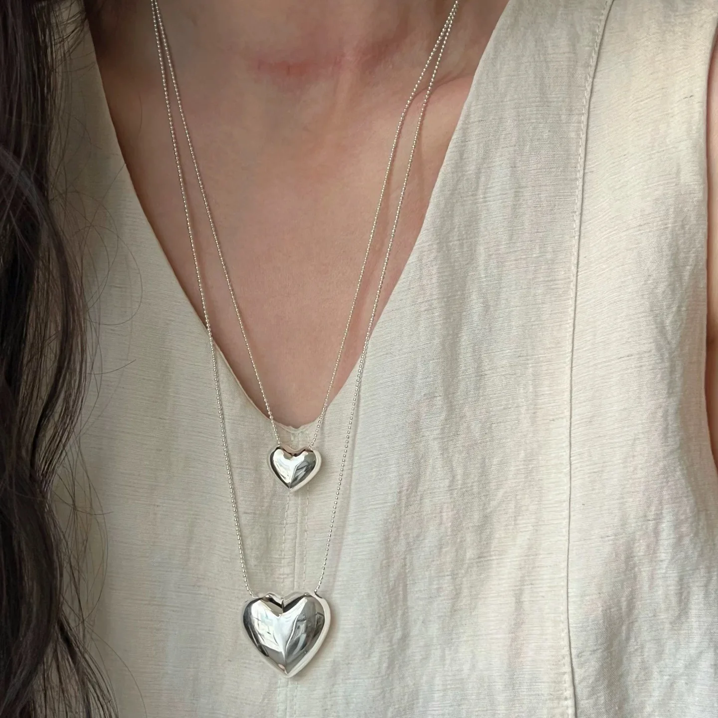 925 Sterling Silver Necklace For Women Adjustable Necklace Big Heart Choker Necklaces Birthday Gift Chocker