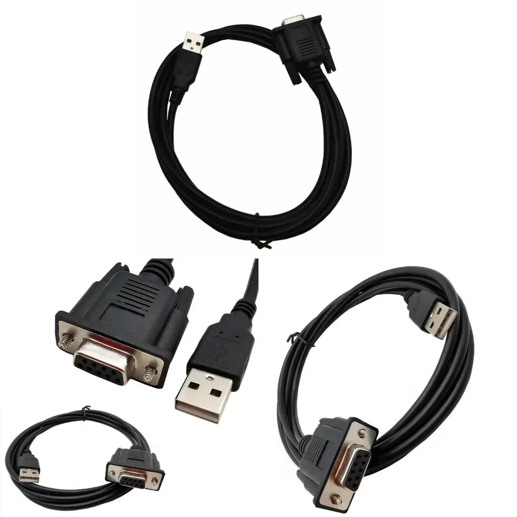  Efficient USB to RS232 9Pin Serial Communication Cable for Various Systems