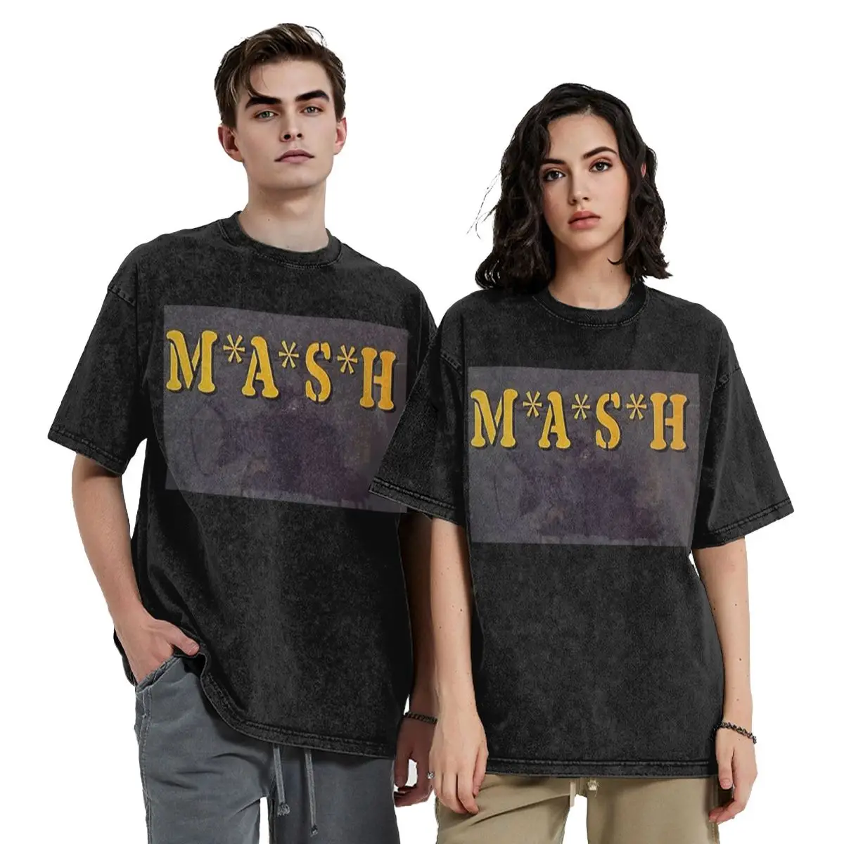 Mash 4077 4077th Hawkeye Kinger Alan Alda War  Washed T Shirts Vintage Short Sleeve Hip Hop T-Shirt Streetwear Tops Tees