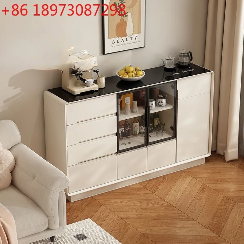 Living room solid wood smart tea bar machine dining side cabinet against the wall tea cabinet integrated