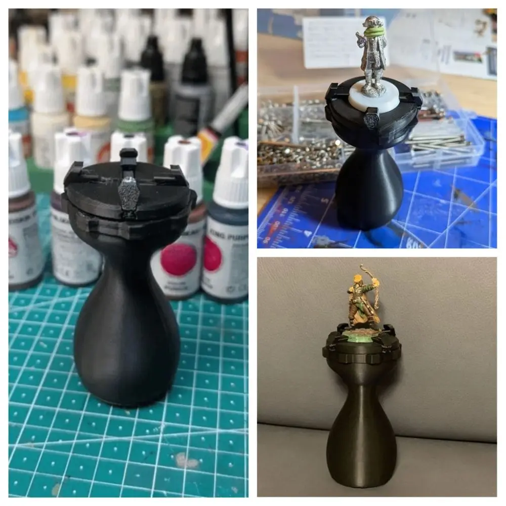 20-50mm Bases Miniature Holder Coloring Tool Detailing Grip Painting Holder Ergonomic Grip Handheld Grip Miniature Painting