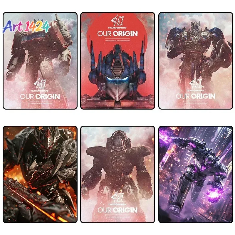 Movie Transformers One Decorative Painting Poster Science Fiction Optimus Prime‌ Decepticons‌ Pattern Canvas Printing Room Gift