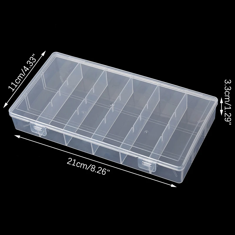 Transparent Fruit Fork Storage Box Organizer Plastic Storage Case Adjustable Container For Kids Fruit Fork Organizer Display Box