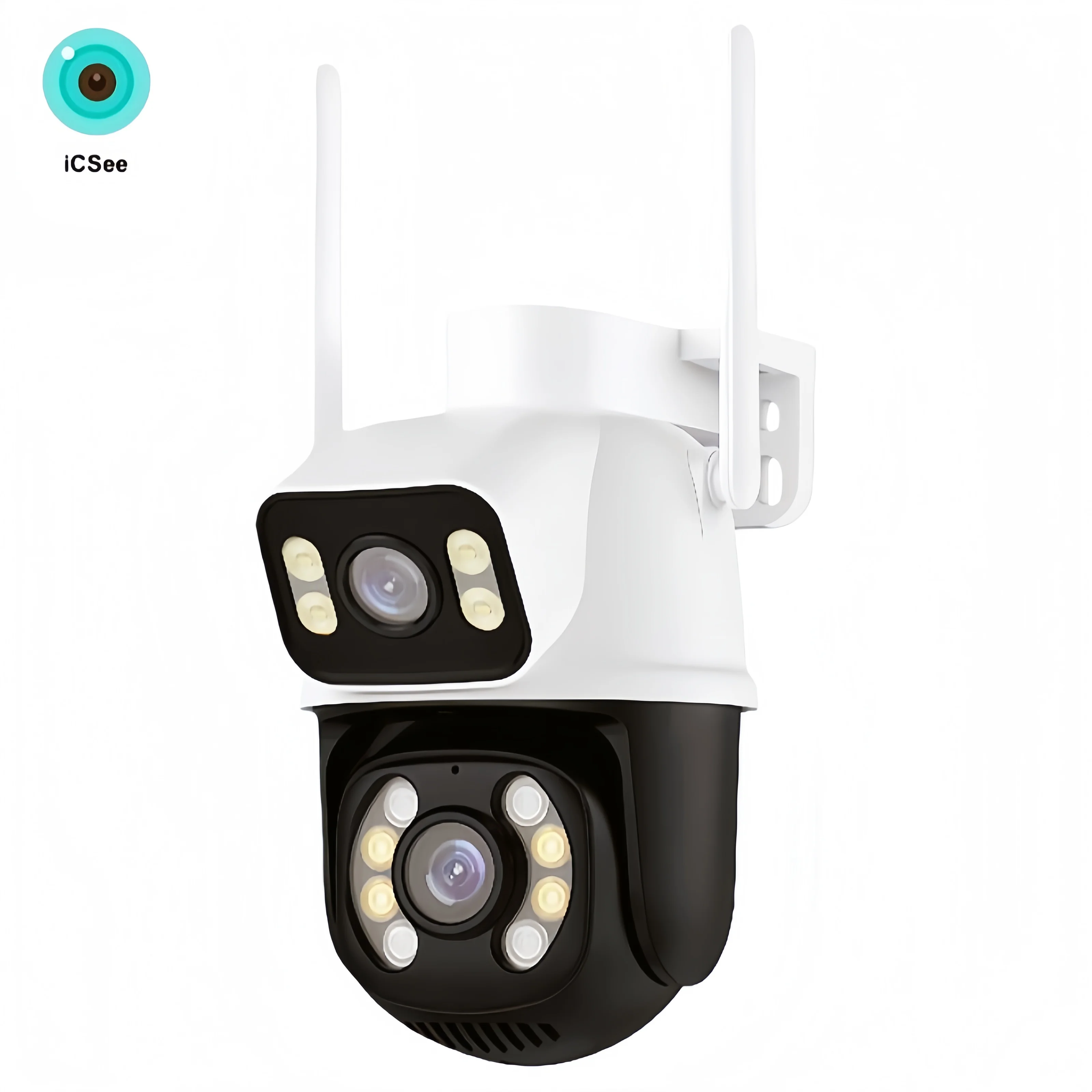 4K 8MP شاشة مزدوجة العدسة IP خارجي كاميرا مقاومة للماء الذكية واي فاي مراقبة الأمن خارج للرؤية الليلية كاميرا ICSee