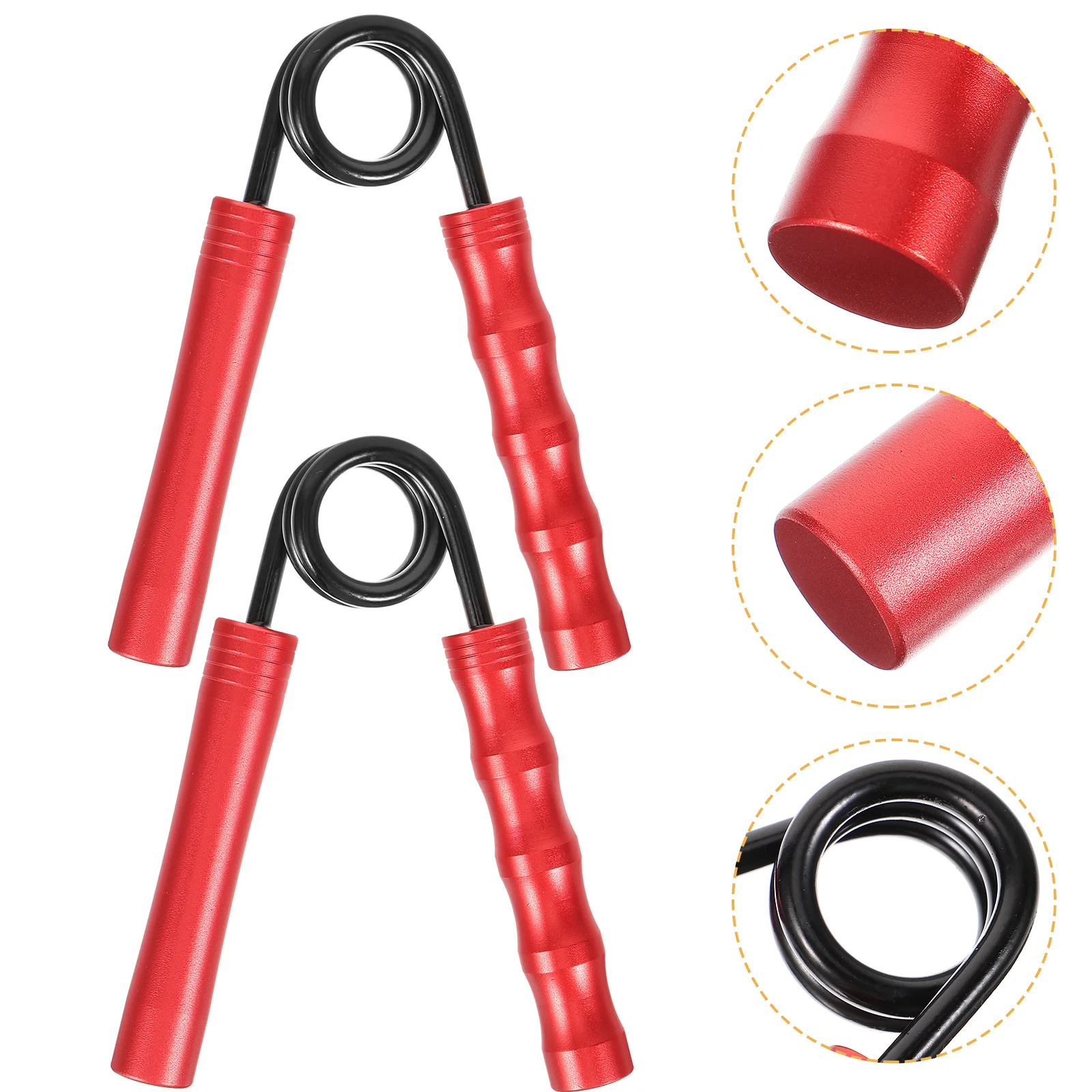 قطعتان من مقوي قابض اليد لتمارين الأصابع شديد التحمل من الفولاذ المقاوم للصدأ للتدريب على اللياقة البدنية في المكتب المنزلي #3