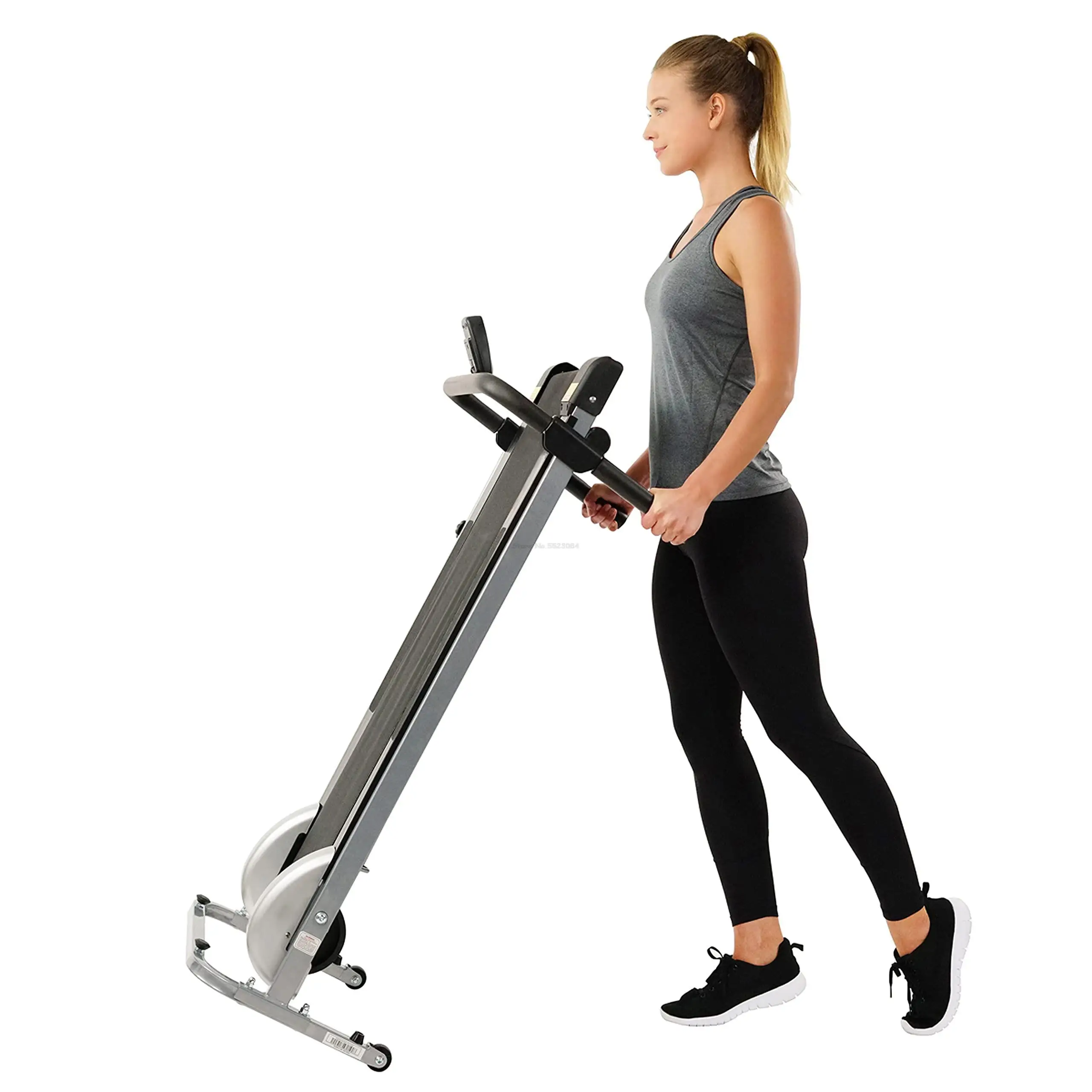 Foldable Manual Walking Treadmill Home Cardio Workout LED Display Walking Machine Indoor Exercise Equipment