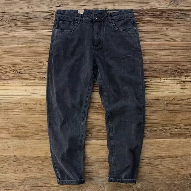 Men's Casual Straight Leg Jeans Workwear Durable Wear-resistant Comfortable Loose Fit for Office And Heavy Duty Jobs