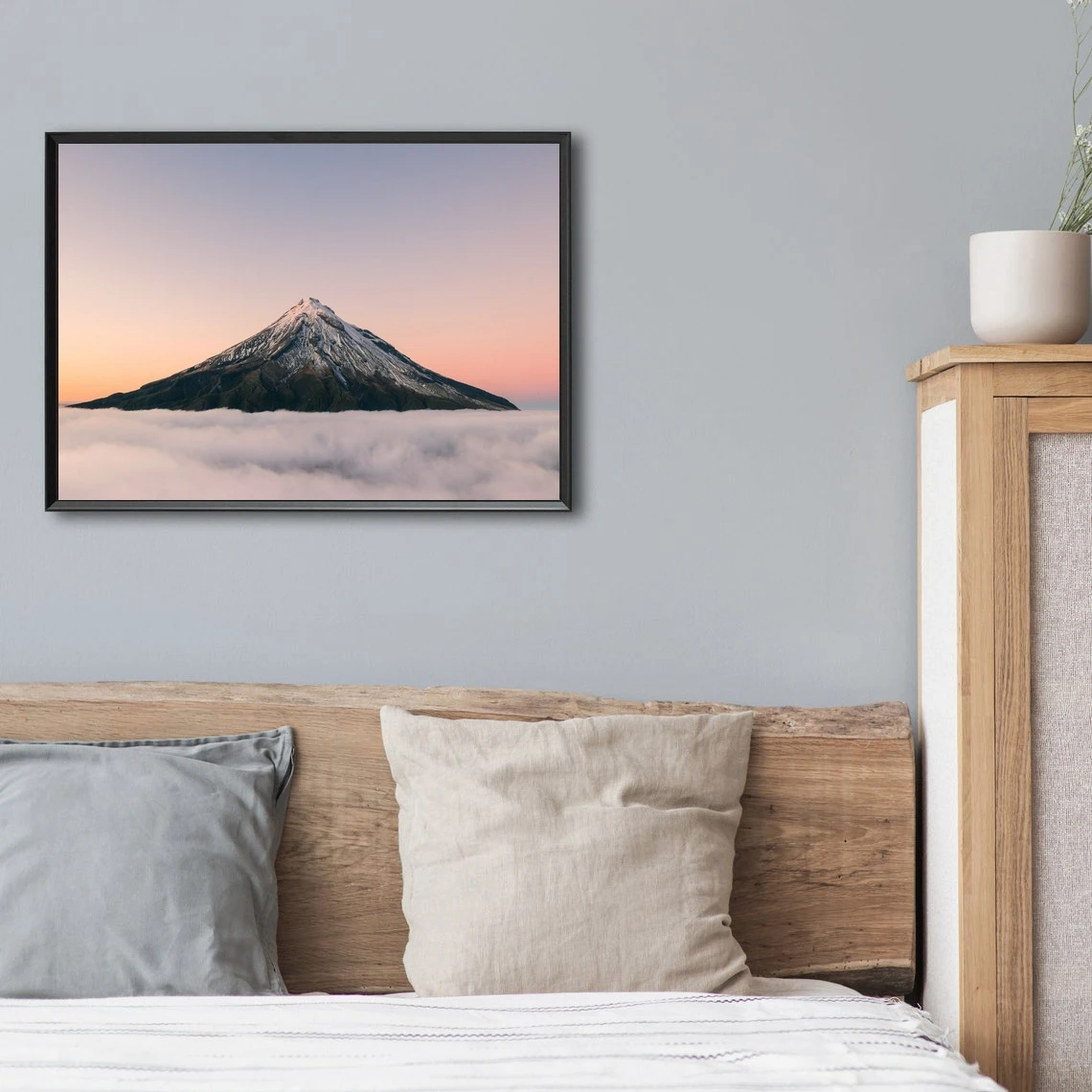 Mt Taranaki Sunrise Print Art Poster, Volcano Mountain Wall Art Print, Beautiful Original Photography Print From New Zealand