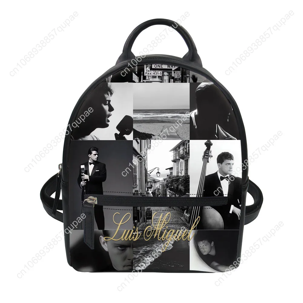 

Luis Miguel Mexico Singer Custom Backpack Purse Women Carter Schoolbags Double Shoulder Bag Mini Daypack Leather Travel Bag