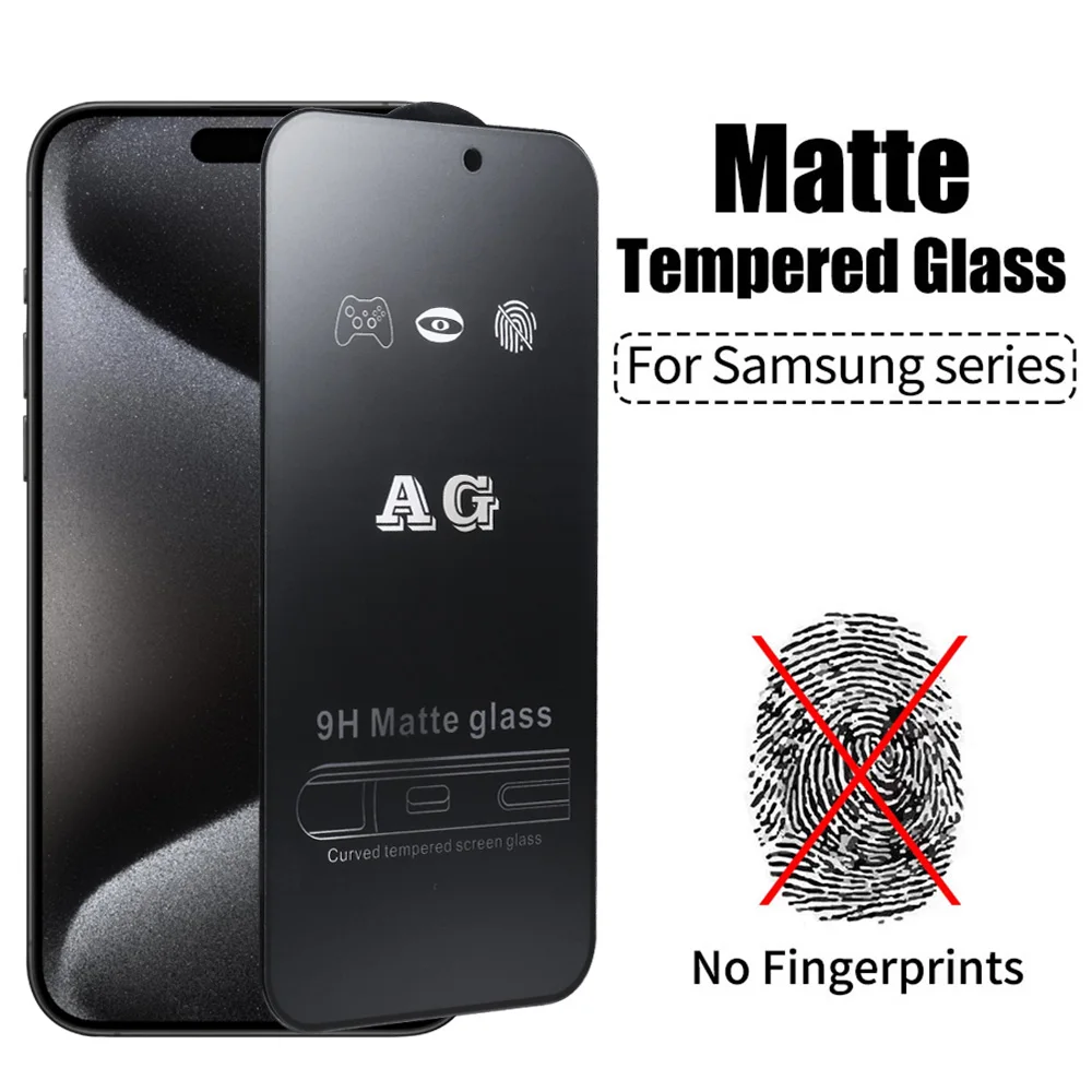 

1-3Pcs AG Matte Tempered Glass For iPhone 15 Pro Full Cover Film 13 11 14 12 6S 7 8 X XR XS Max Plus Mini Screen Protector Glass