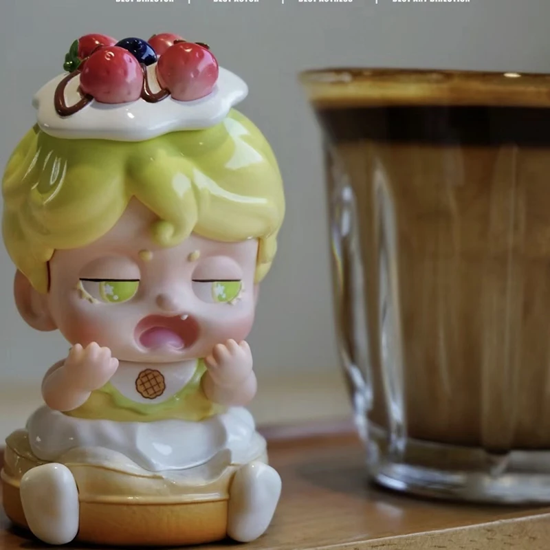 Curiousbaby Little David Ice Cream Waffles Are Kind of Like A Christmas Rabbit Hole Duck Meow Baby Doll Cute Anime Figure Deskto