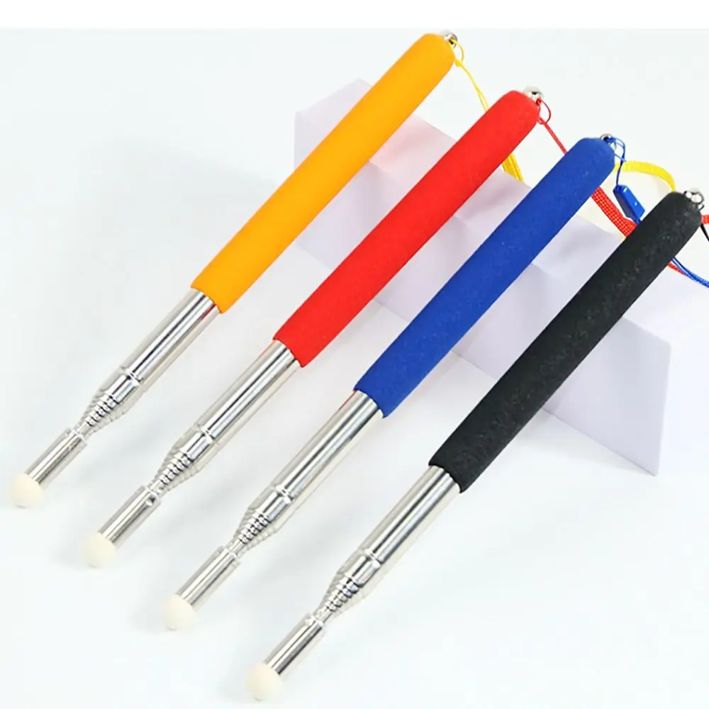 Creative 1M/1.2M Teaching Stick Felt Head Stretchable Whiteboard Pointer Handheld Stainless Steel Touch Screen Pen School Office