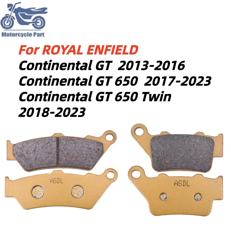 Durable Motorcycle Front Rear Brake Pads Set For ROYAL ENFIELD Continental GT650 Continental GT 650 Twin 2013-2016 2017-2023