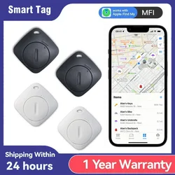 AiYaTo-buscador de llaves Bluetooth, rastreador de AirTag inteligente para Sistema IOS, localizador de artículos para bolsas, funciona con Apple Find My red Global