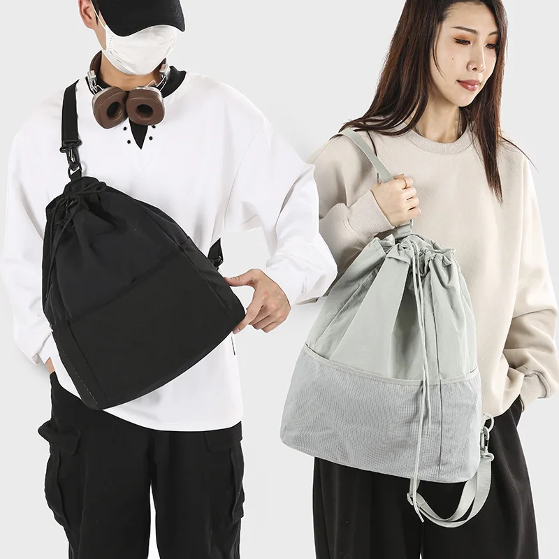 Lightweight Drawstring Backpack Large Capacity Outdoor Hiking Travel Rucksack Casual Daypack Fits 15 Inch Laptop 5 Color Options