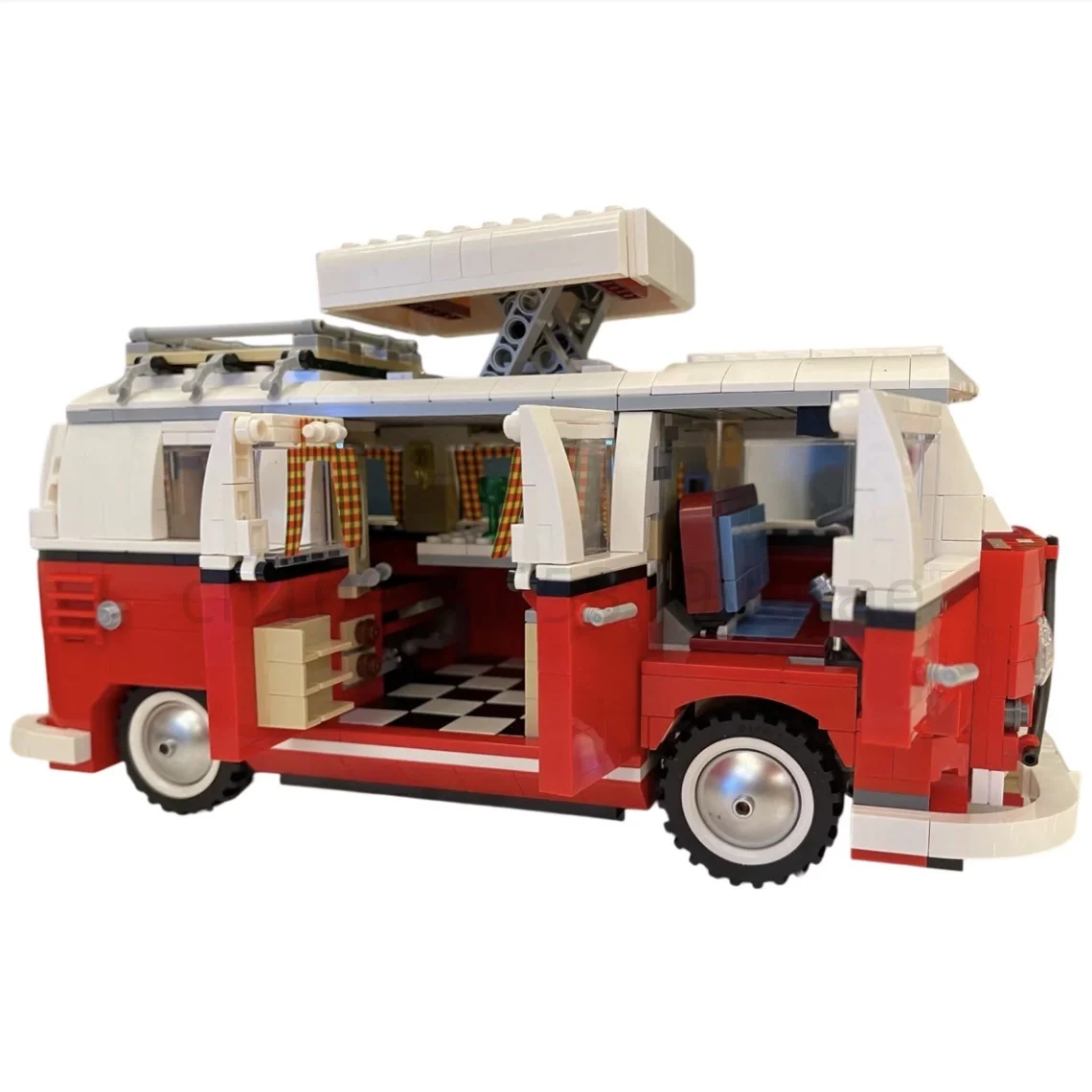 الرجعية شاحنة التخييم سيارة اللبنات 10220 MOC 1354 قطعة الطوب التقنيات المركبات الجمعية حافلة لعبة مجسمة الصبي الكبار جمع هدية