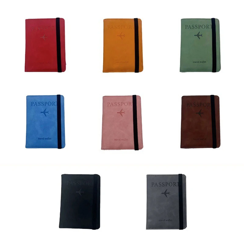 PU RFID Passport Cover Credit ID Card Wallet Waterproof Document Multi-Function ID Bank Card Wallet Case Travel Accessories