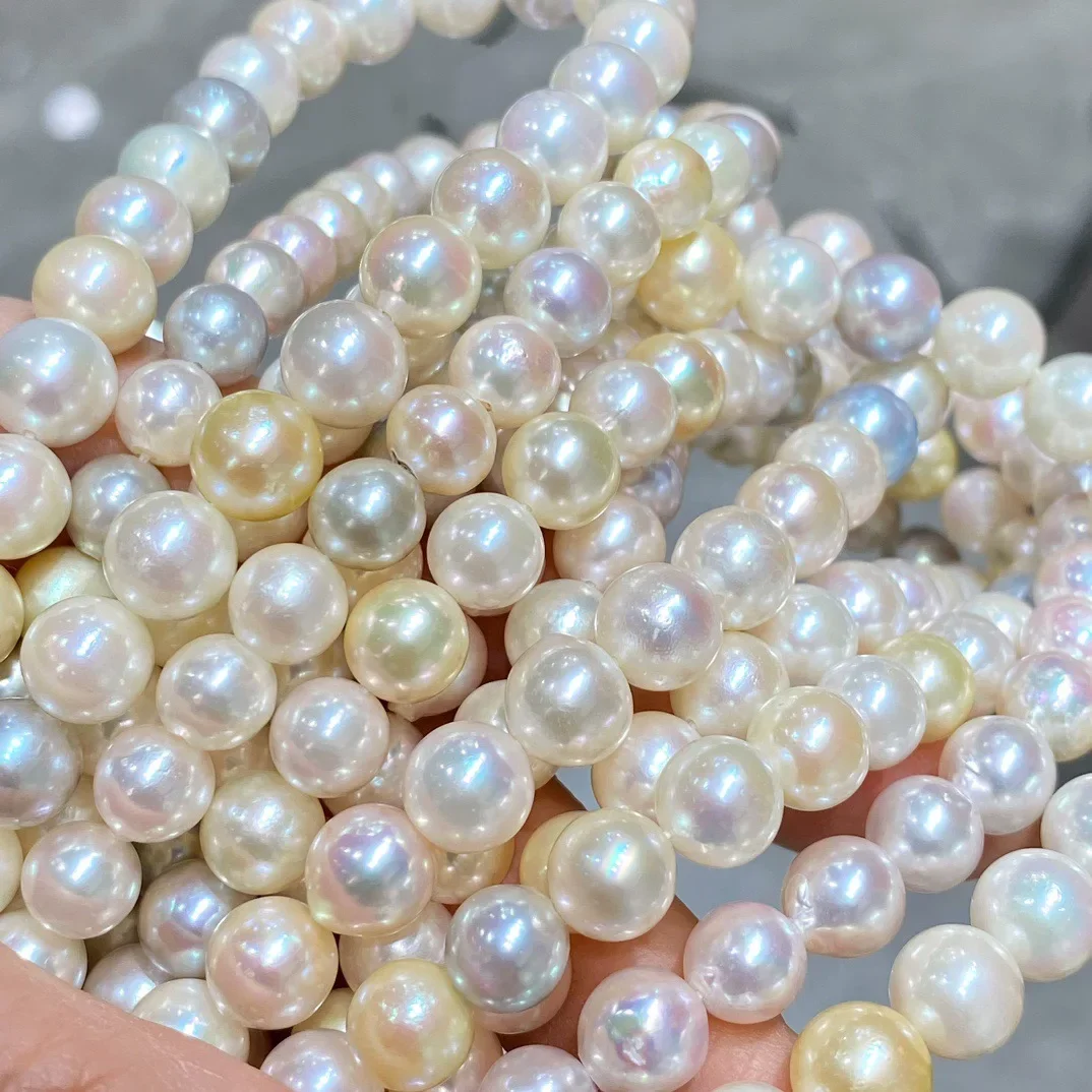 DSHIJOJ 6-7mm Colorful Akoya Saltwater Pearl Beaded Women Necklace