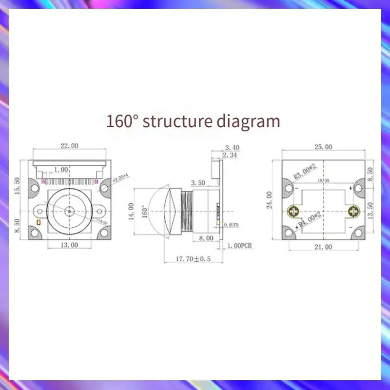 

M09K 8-мегапиксельный модуль камеры для камеры Raspberry Pi 5, IMX219, угол обзора 160 градусов, интерфейсная камера CSI