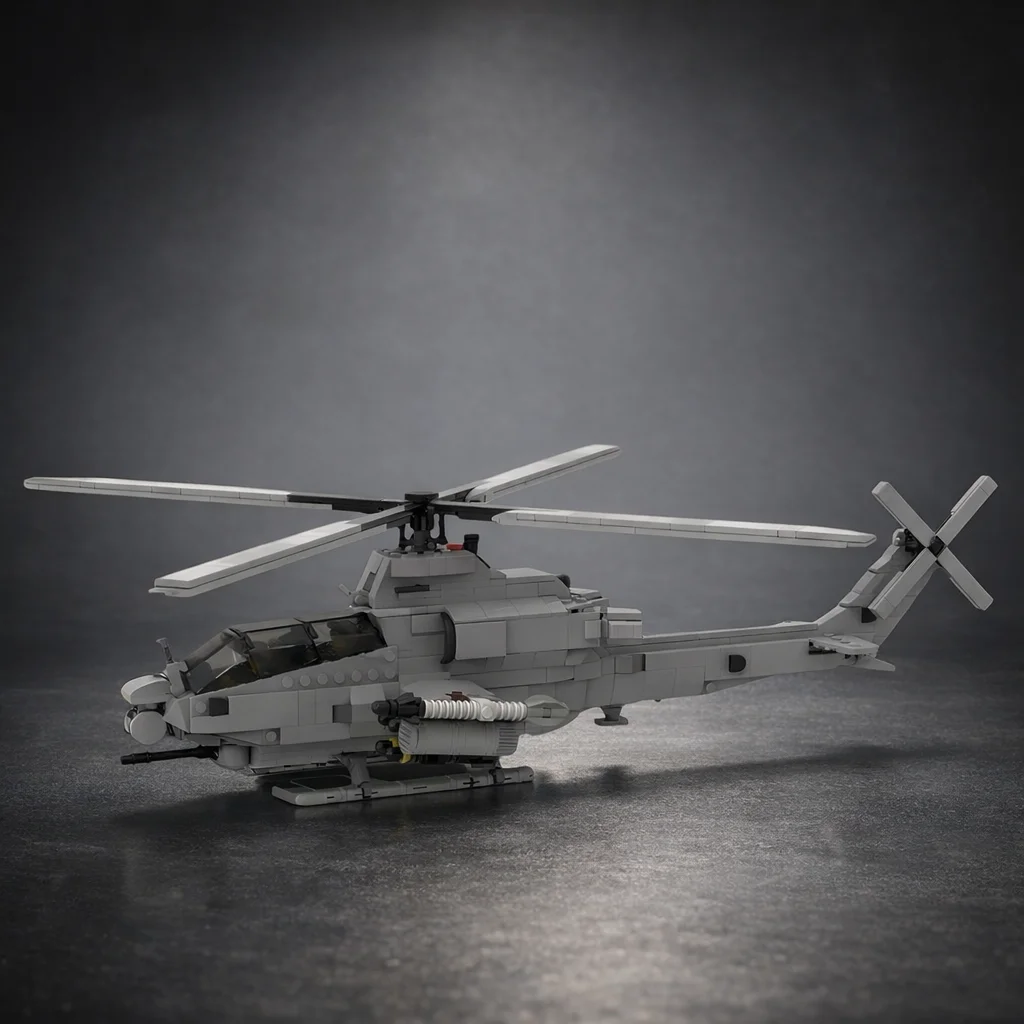 

1:35 Scale AH-1Z Viper Attack Helicopter Building Blocks Military Aircraft Bricks Model Kit For Adults Men Hobbyist