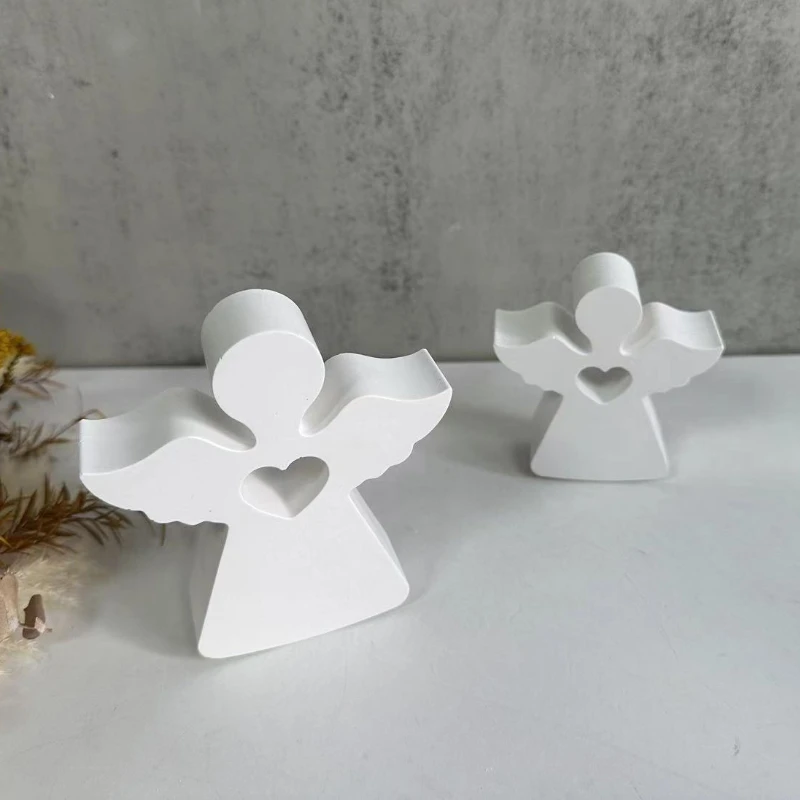 Molde de vela de Ángel 3D, ala pequeña, colgante de Ángel de resina, molde de silicona DIY, adorno de resina de hormigón y yeso, regalos, decoración del hogar