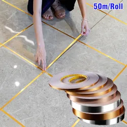 50M Mildewproof Ceramic Tile Gap Tape Self-Adhesive Floor Wall Stickers Seam Sealant Ceiling Waterproof Sealing Strip Home Decor