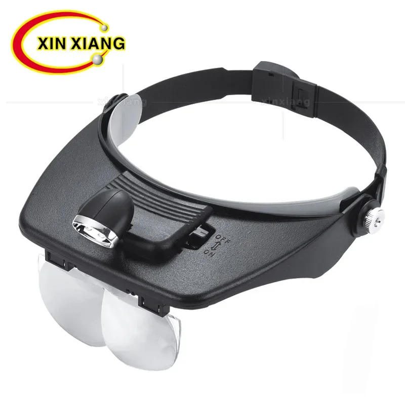 

2 светодиодный увеличительное стекло переносная подсветка держатель лупы 1.2X 1.8X 2.5X 3.5X увеличительное стекло Ювелирные изделия Лупа Чтение Лупа