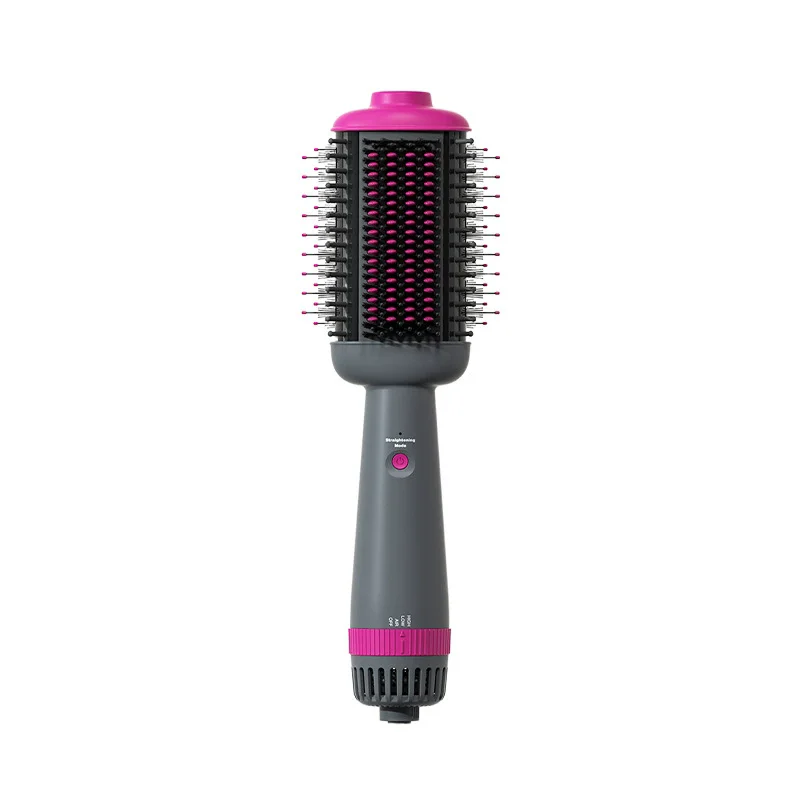 1000W Hot Air Brush Styler Replaceable Head Straightener Curler Comb Roller Electric Ion Blow Dryer Brush