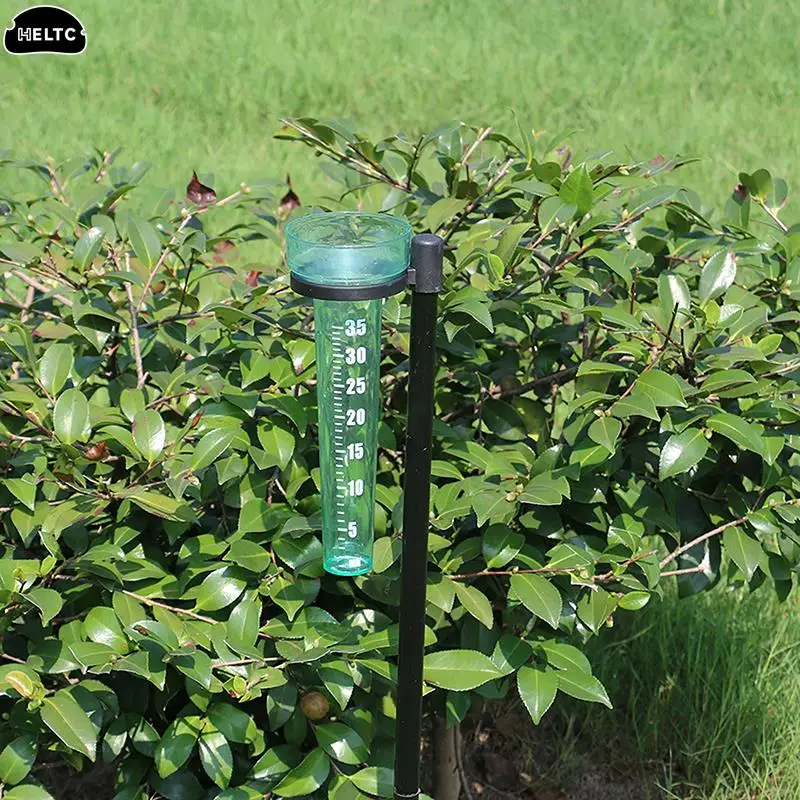 1pcs Green Portable Polystyrene Rain Gauge Measurement Tool For Garden Water Ground Outdoor Rain Meter Collect Rainwater