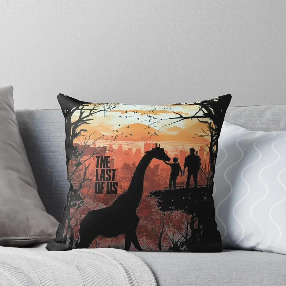 Last of Us Joel and Ellie Family Classic Throw Pillow Anime Sitting Cushion Pillow