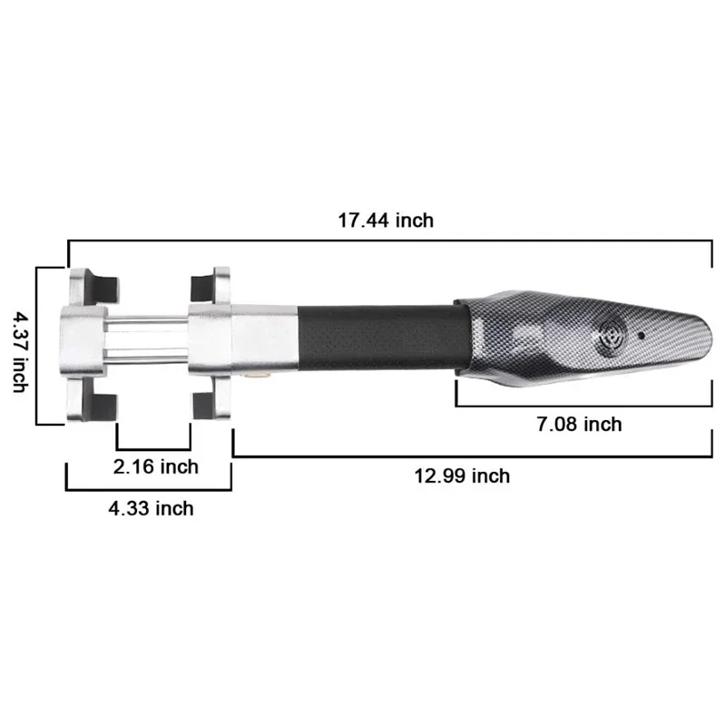 Serrure de sécurité universelle pour volant de voiture, alarme antivol, protection antivol rétractable, serrures en T